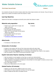 Water Soluble Science