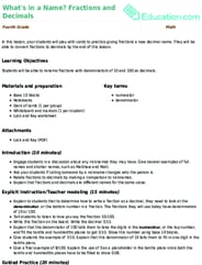 What's in a Name? Fractions and Decimals