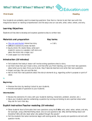 Who? What? When? Where? Why?