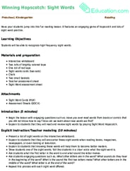 Winning Hopscotch: Sight Words