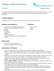 Writing: Create a Character