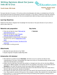 Writing Opinions About Sor Juana Inés de la Cruz