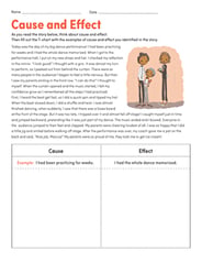 Cause And Effect Worksheets For Elementary School