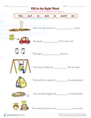 Fill in the Sight Word