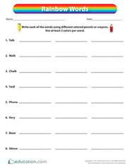 Rainbow Words