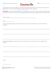 Convince Me: Persuasive Writing Practice