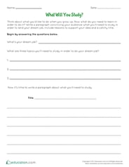 What Will You Study?