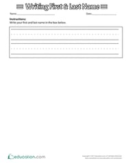 Writing First and Last Name