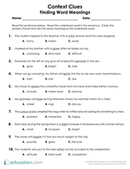 Context Clues: Finding Word Meanings