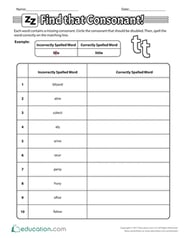 Find that Consonant!