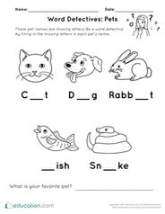 Word Detective: Pets