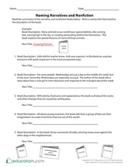 Naming Narratives and Nonfiction