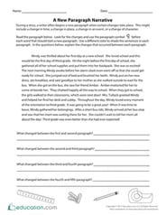 A New Paragraph Narrative
