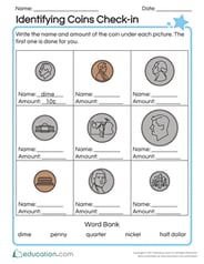 Identifying Coins Check-in