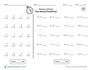 Two-Minute Timed Test #2: Multiply & Divide