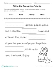 Fill in the Transition Words