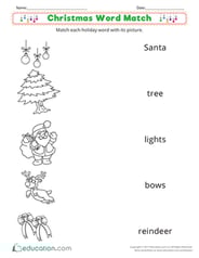 Christmas Word Match
