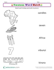 Kwanzaa Word Match