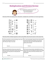 Multiplication and Division Review