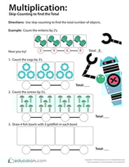 Multiplication: Skip Counting to Find the Total