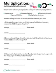 Multiplication: Word Problems (Part Two)