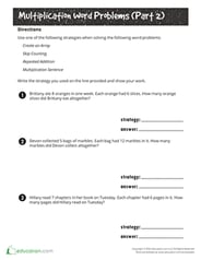 Hooray for Arrays: Multiplication Word Problems (Part Two)