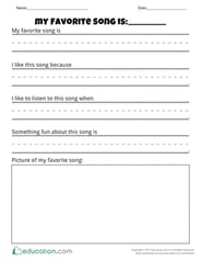 Writing Prompt: Favorite Song