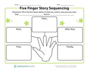 Five Finger Story Sequencing
