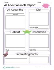 All About Animals Report