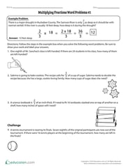 Multiplying Fractions Word Problems #1