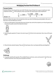 Multiplying Fractions Word Problems #3