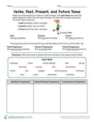 Verbs: Past, Present, and Future Tense