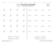 Two-Minute Timed Test #4: Multiply & Divide