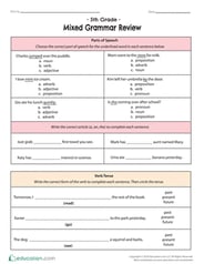 5th Grade: Mixed Grammar Review