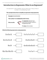 Introduction to Exponents: What Is an Exponent?
