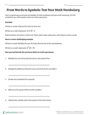 From Words to Symbols: Test Your Math Vocabulary (Part One)