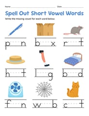 Spell Out Short Vowel Words