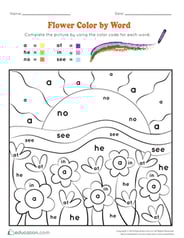 Flower Color by Word