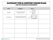 Glossary: Using Text Features for Comprehension