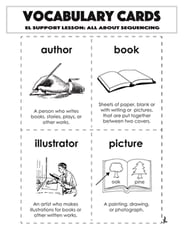 Vocabulary Cards: All About Sequencing