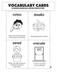 Vocabulary Cards: Shifting Points of View