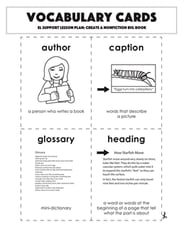 Vocabulary Cards: Create a Nonfiction Big Book