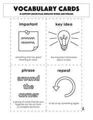 Vocabulary Cards: Repeated Words and Phrases