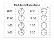 Clock Concentration Game