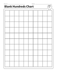 Blank Hundreds Chart