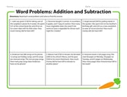 Word Problems: Addition and Subtraction
