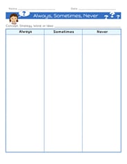 Always, Sometimes, Never