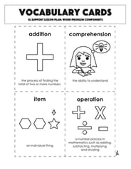 Vocabulary Cards: Word Problem Components