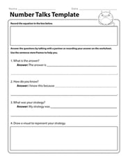 Number Talks Template