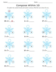Compose and Decompose Within 20